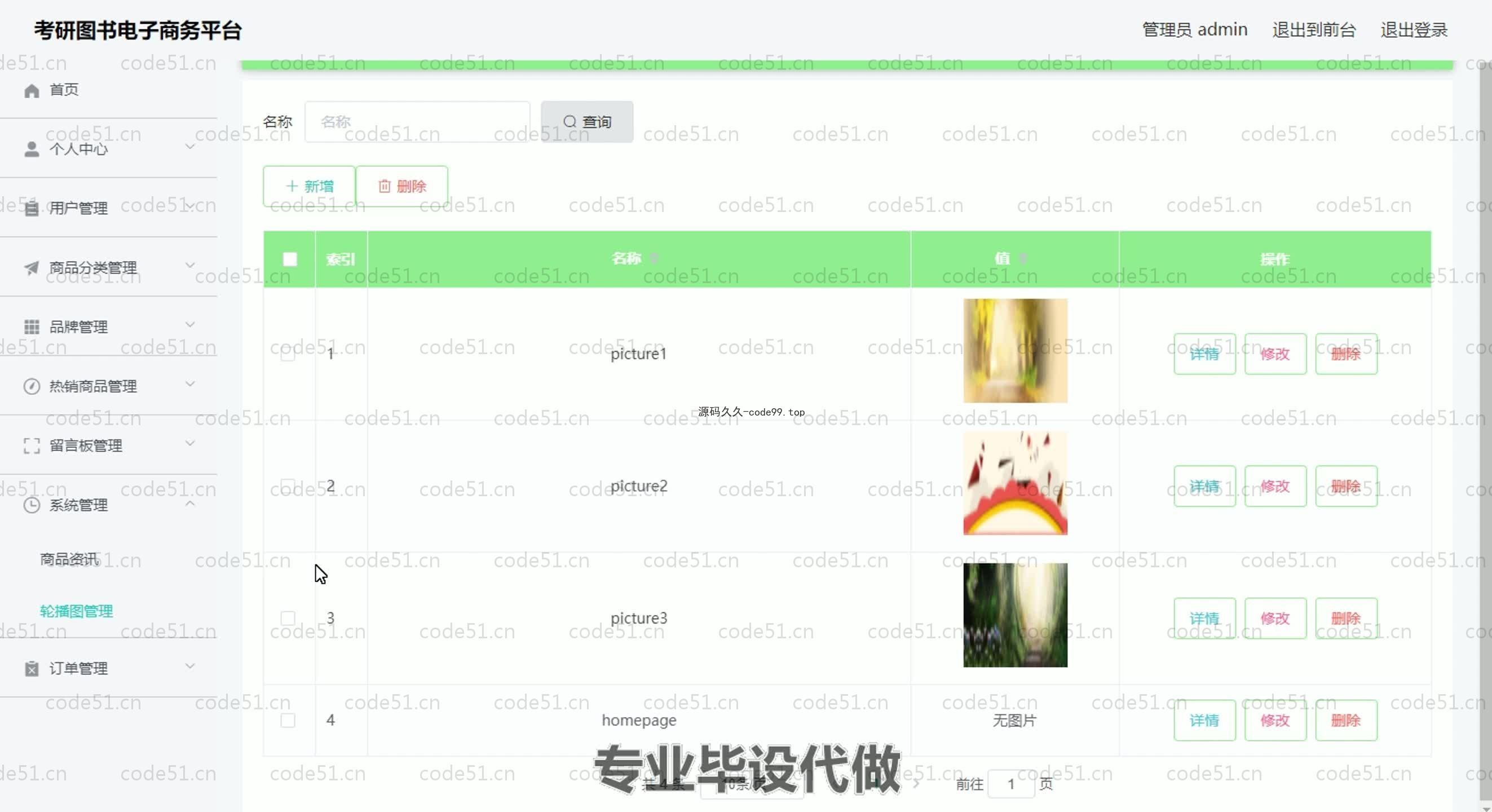 基于SpringBoot+MySQL+Vue.js的考研电子商务系统(附论文)