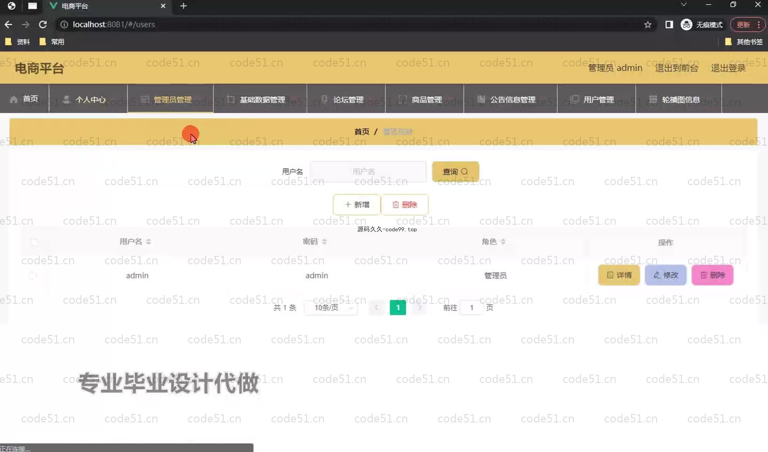 基于SpringBoot+MySQL+Vue.js的电商用户画像系统(附论文)