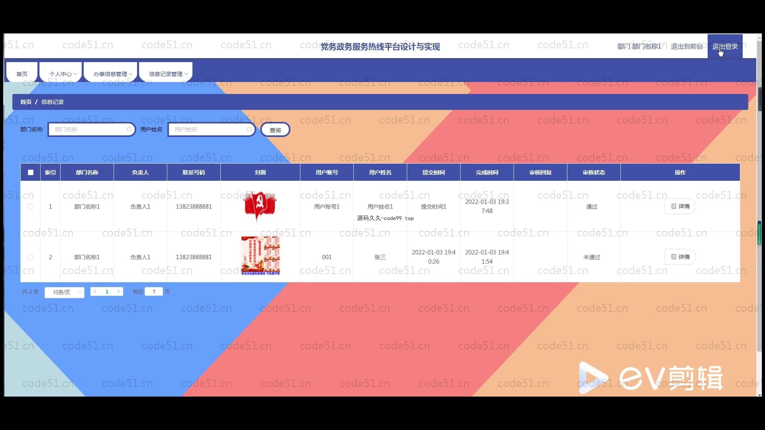 基于SpringBoot+MySQL+Vue.js的党务政务服务热线系统(附论文)