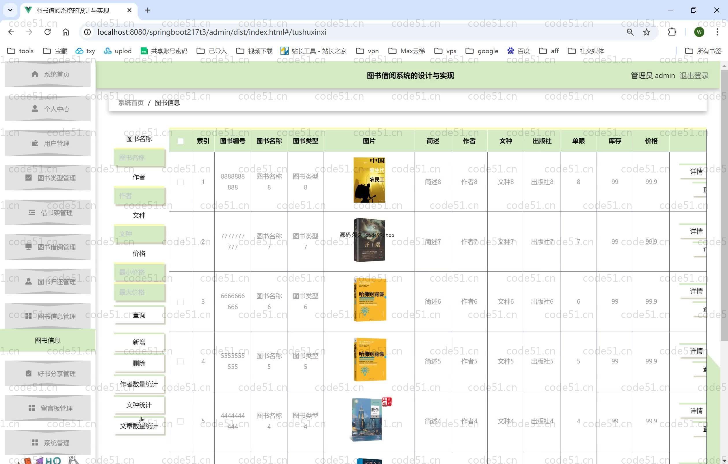 基于SpringBoot+MySQL+Vue.js的图书借阅系统的设计与实现(附论文)
