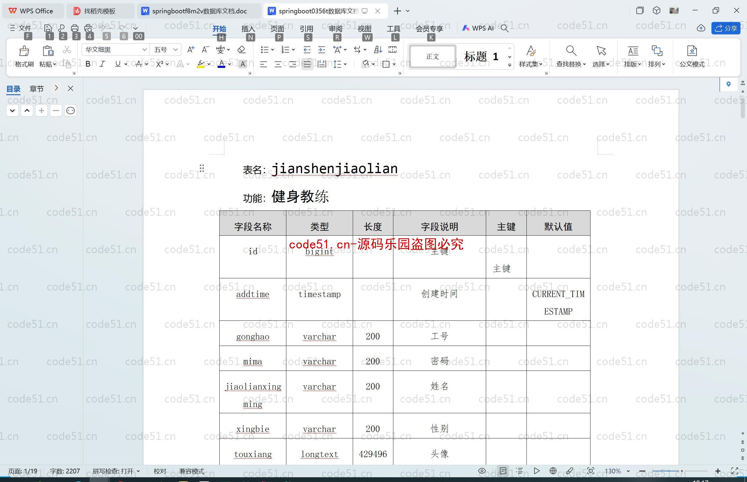 基于SpringBoot+MySQL+SSM+Vue.js的健身馆管理系统附论文)