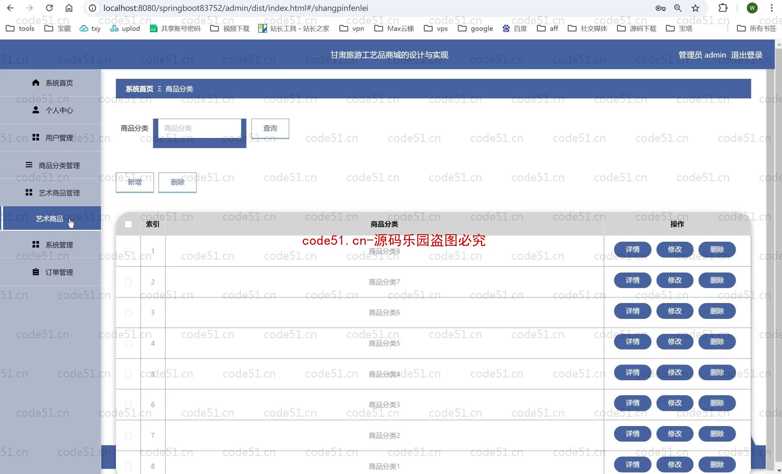 基于SpringBoot+MySQL+SSM+Vue.js的甘肃旅游工艺品商城(附论文)