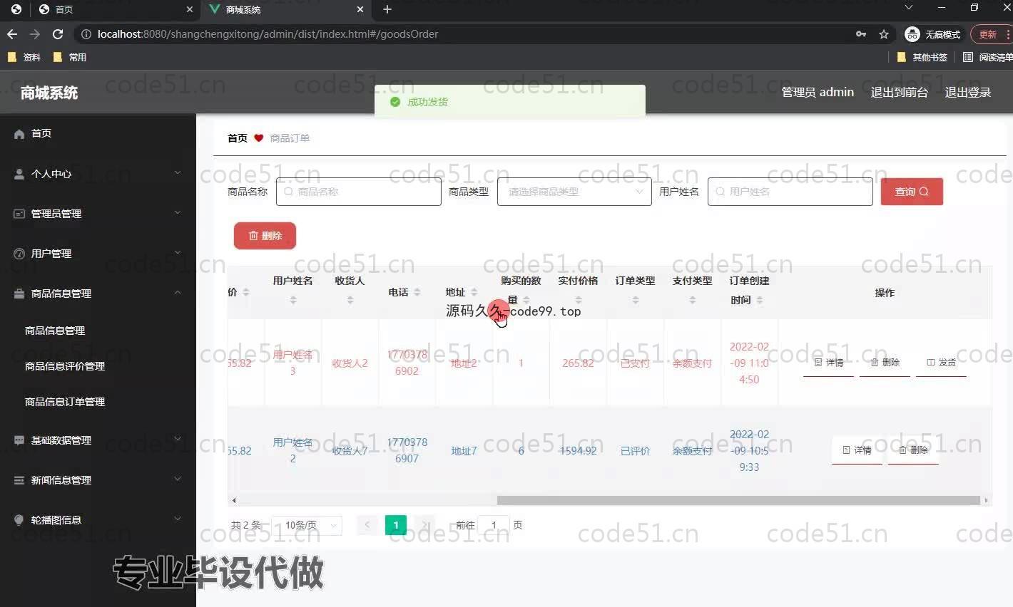 基于SpringBoot+MySQL+Vue.js的商城系统(附论文)