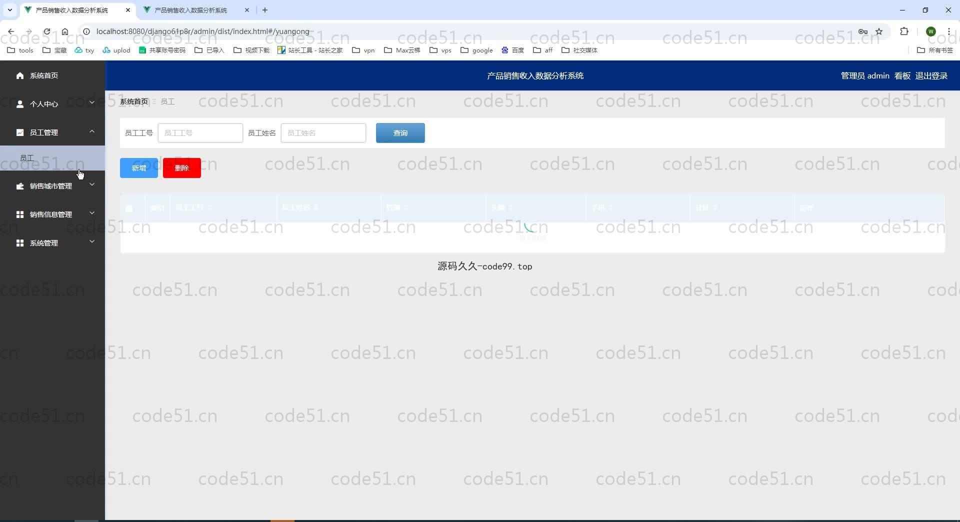 基于Python+Django+MySQL+Vue前后端分离的产品销售收入数据分析系统