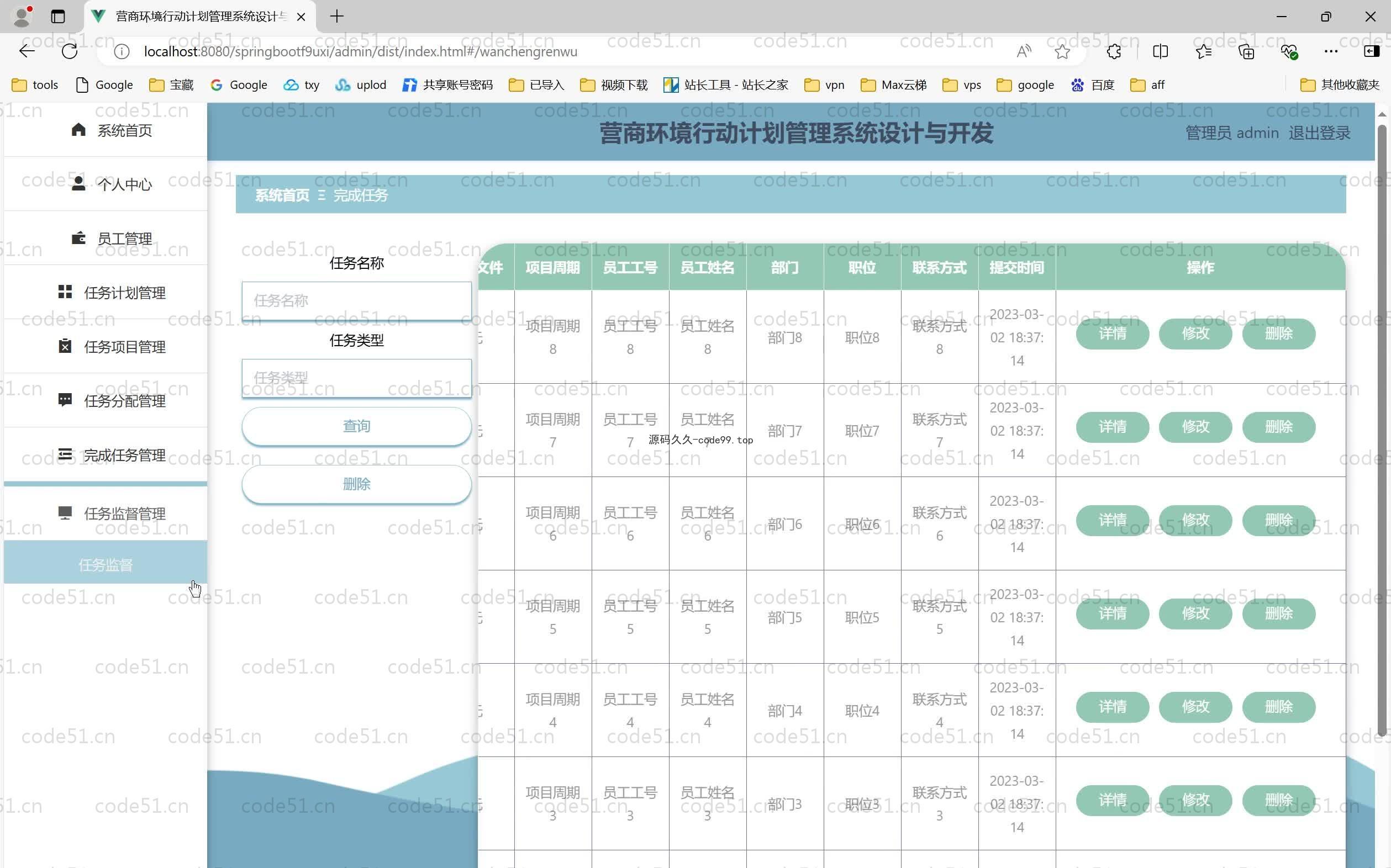 基于SpringBoot+MySQL+Vue.js的营商环境行动计划管理系统