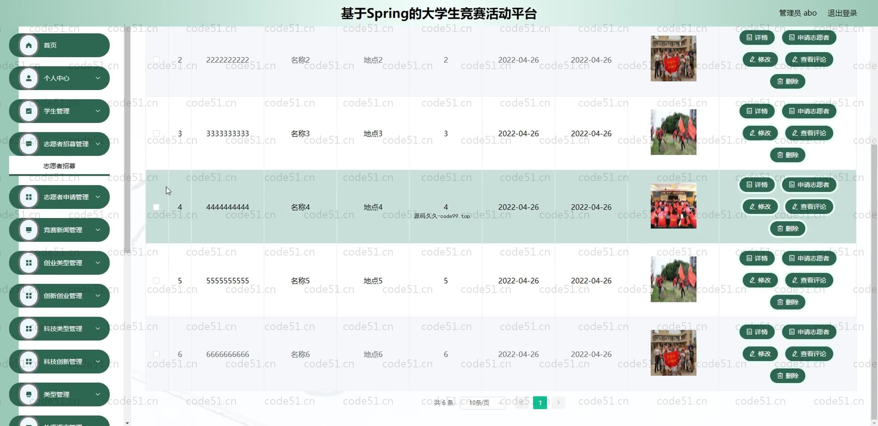 基于SpringBoot+MySQL+Vue.js的大学生竞赛活动管理系统