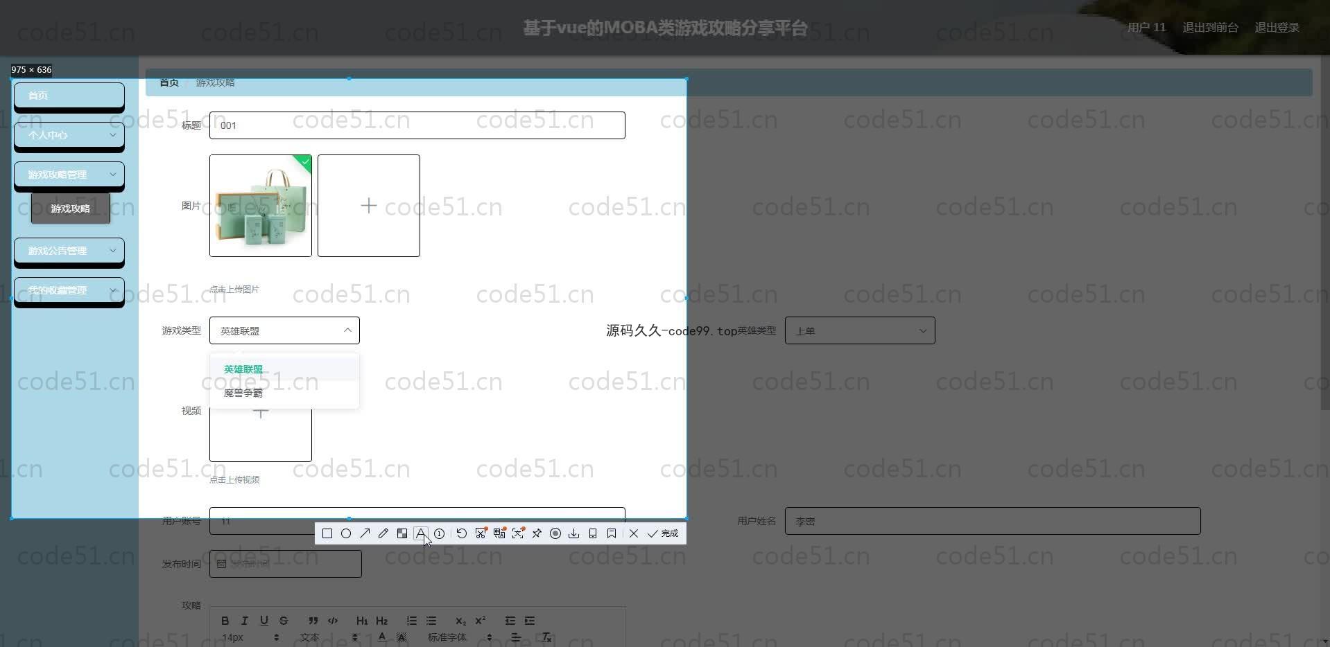 基于SpringBoot+MySQL+Vue.js的游戏攻略分享系统(附论文)