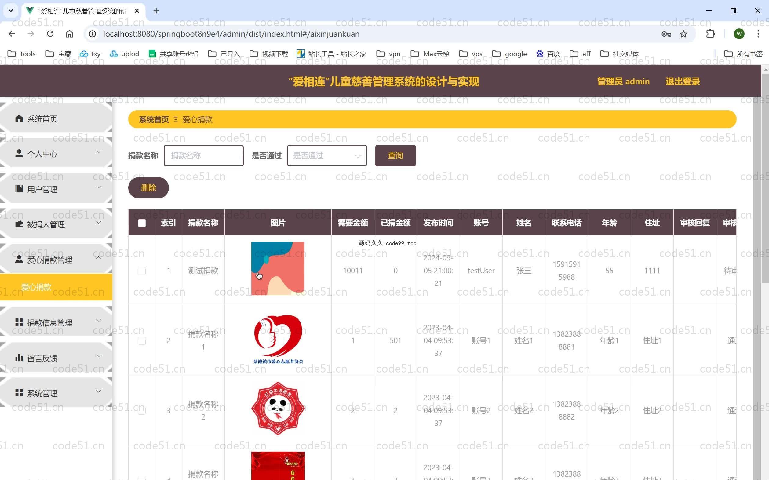 基于SpringBoot+MySQL+Vue.js的儿童慈善管理系统(附论文)